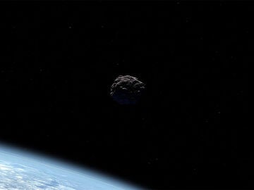 Ilustración de un objeto cercano a la Tierra, como el asteroide 2022 EB5