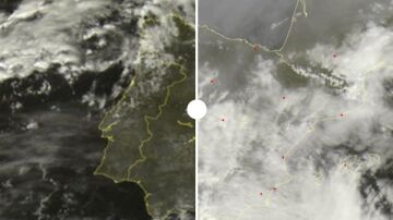 Imagen de la calima en España a vista de satélite