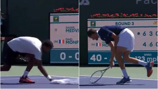 Gael Monfils y Daniil Medvedev Gael Monfils y Daniil Medvedev