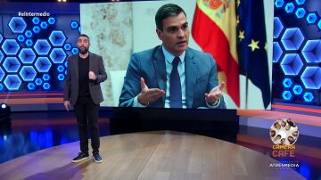 Dani Mateo analiza el 'envejecimiento precoz' de Pedro Sánchez: "No paran de salirle canas, ya tiene el mechón del gremlin malo"