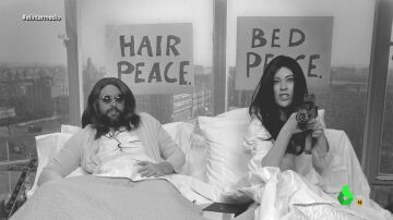 La 'discusión' que tendrían hoy John Lennon (Dani Mateo) y Yoko Ono (Cristina Gallego)