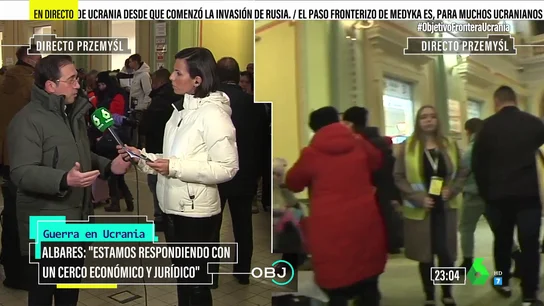 Mensaje de tranquilidad del ministro Albares: "Los españoles pueden estar muy tranquilos, su seguridad está garantizada"  Mensaje de tranquilidad del ministro Albares: "Los españoles pueden estar muy tranquilos, su seguridad está garantizada"