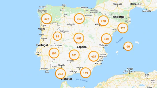 Este es el mapa de las gasolineras de Repsol Este es el mapa de las gasolineras de Repsol