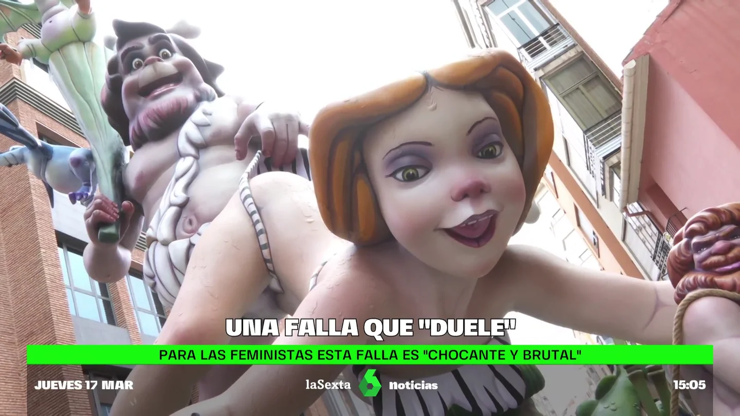 Piden retirar una falla de Burriana por "sexista": "Se escenifica una terrible escena de violencia machista" Piden retirar una falla de Burriana por "sexista": "Se escenifica una terrible escena de violencia machista"