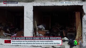 VÍDEO | Las imágenes de la destrucción de un edificio bombardeado en Kiev a vista de dron