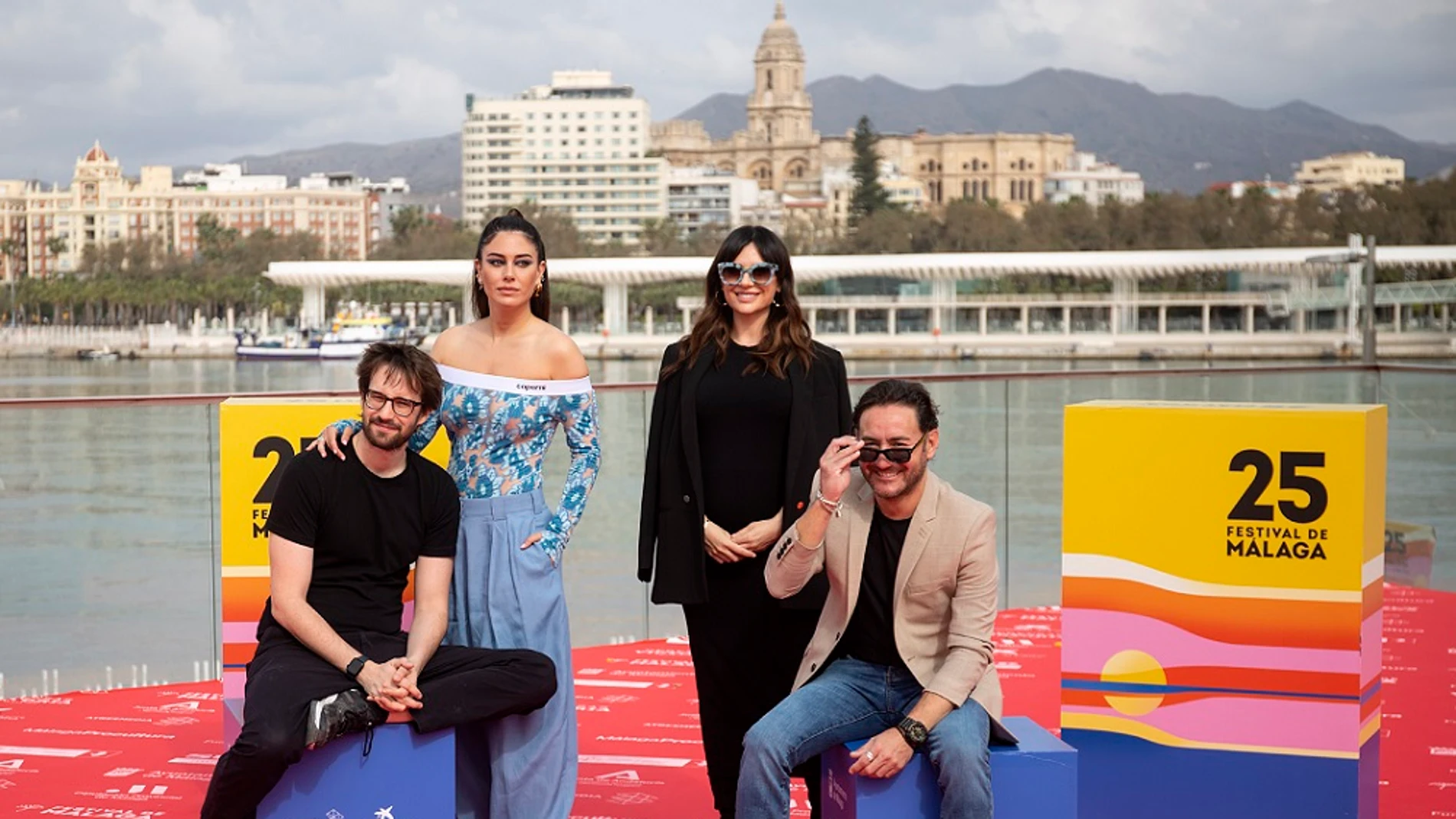 Actores de 'El test' en el Festival de Málaga