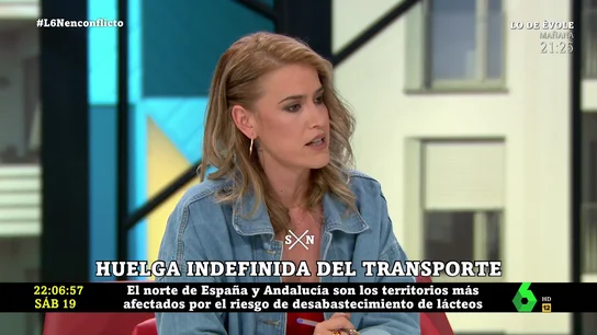 Afra Blanco, sobre el paro de transporte: "No es una huelga. Si un asalariado para, el empresario puede despedirlo" Afra Blanco, sobre el paro de transporte: "No es una huelga. Si un asalariado para, el empresario puede despedirlo"