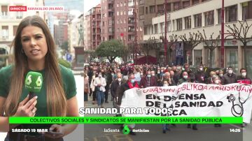 Los vecinos de Baracaldo (Vizcaya) salen a las calles para denunciar los intereses de privatizar la salud