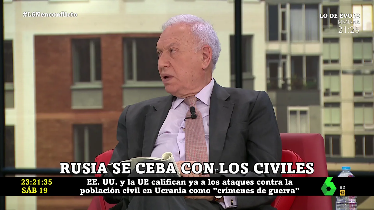 García-Margallo: "Si cortamos el gas y el petróleo, Putin puede enfrentarse a una revolución interna" García-Margallo: "Si cortamos el gas y el petróleo, Putin puede enfrentarse a una revolución interna"