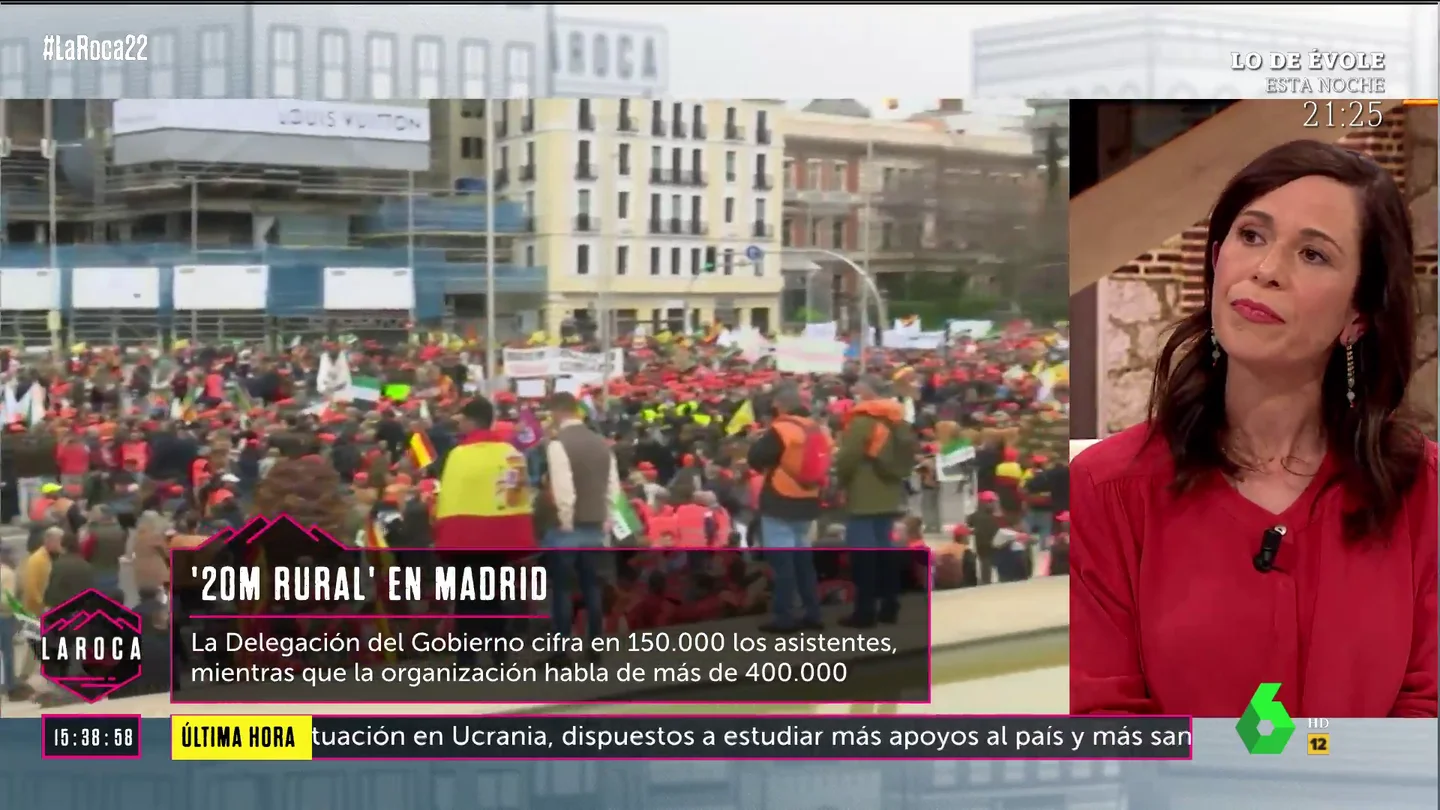 El análisis de Ángeles Caballero sobre la manifestación del campo: "Sánchez tiene un problema, pero me temo que Feijóo también" El análisis de Ángeles Caballero sobre la manifestación del campo: "Sánchez tiene un problema, pero me temo que Feijóo también"