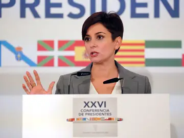 Isabel Rodríguez, durante la Conferencia de Presidentes