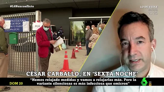 César Carballo alerta del aumento de casos de COVID: "La 'variante silenciosa' se ha hecho predominante" César Carballo alerta del aumento de casos de COVID: "La 'variante silenciosa' se ha hecho predominante"