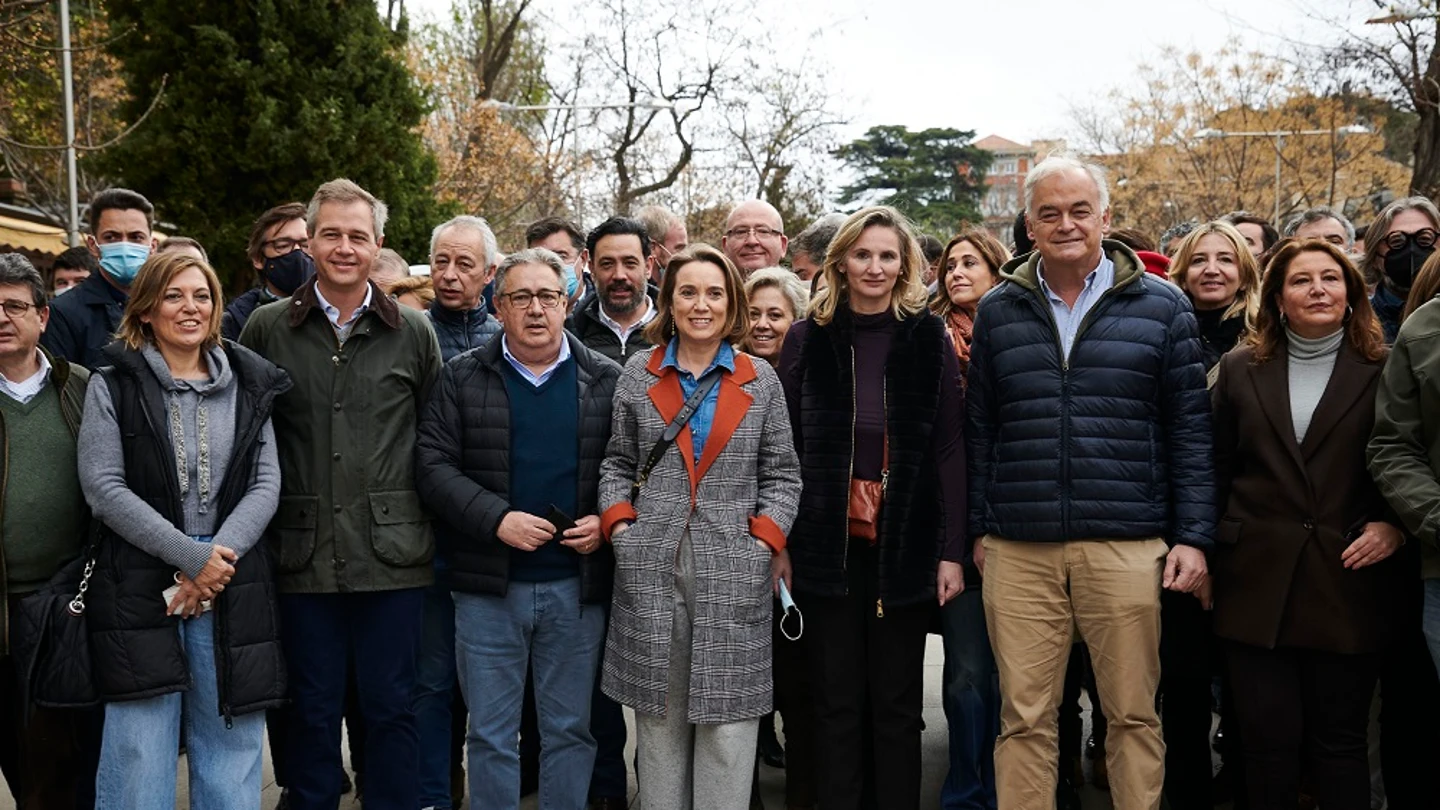 Miembros del PP en la protesta del mundo rural en Madrid Miembros del PP en la protesta del mundo rural en Madrid