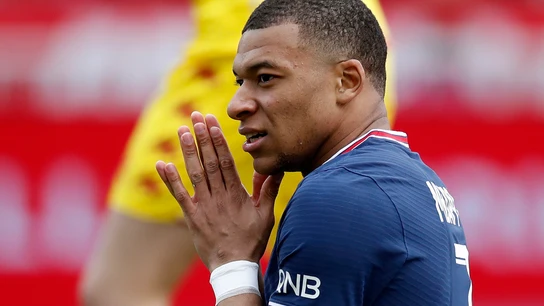 Kylian Mbappé, con el PSG Kylian Mbappé, con el PSG