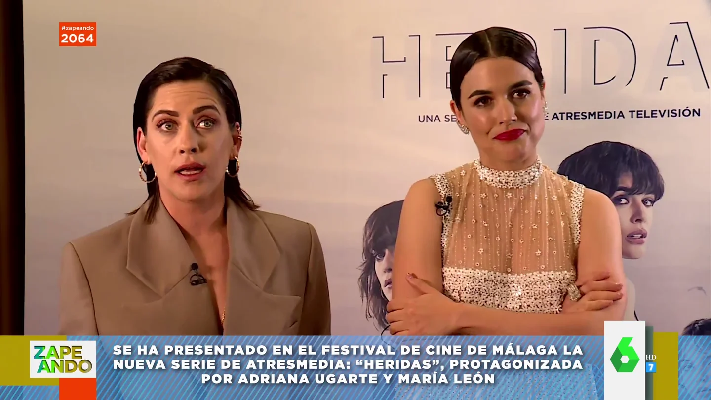 Adriana Ugarte y María León presentan la serie 'Heridas': "Son mujeres que se permiten nadar en el error" Adriana Ugarte y María León presentan la serie 'Heridas': "Son mujeres que se permiten nadar en el error"