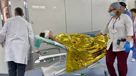 Olga cuando llegó al hospital Ataques a civiles