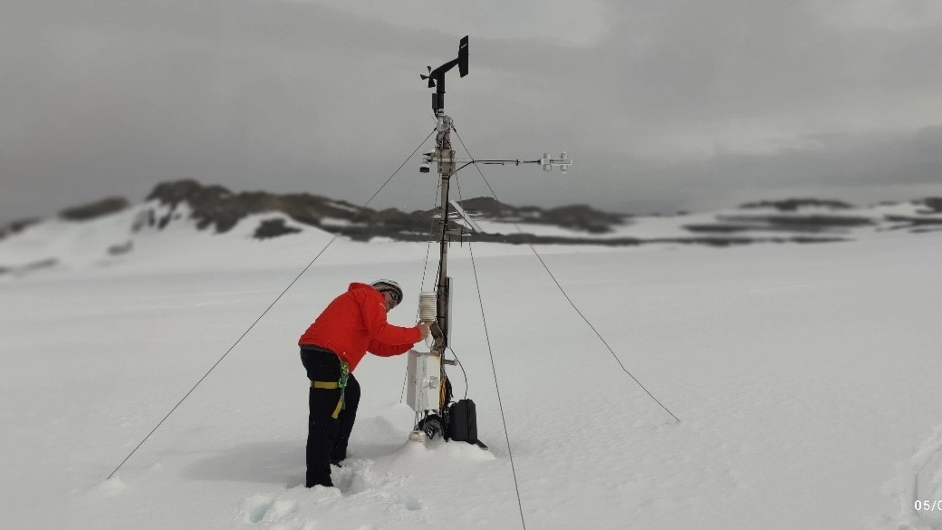 Imagen de archivo de una estación meteorológica en la Antártida