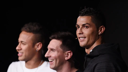 Neymar Jr., Leo Messi y Cristiano Ronaldo Neymar Jr., Leo Messi y Cristiano Ronaldo