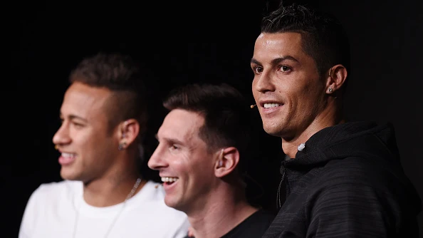 Neymar Jr., Leo Messi y Cristiano Ronaldo