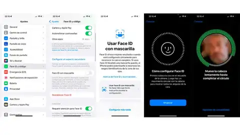 Configurando Face ID con mascarilla Configurando Face ID con mascarilla