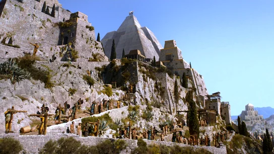 La fortaleza de Kils, modificada digitalmente para convertirla en Meereen. La fortaleza de Kils, modificada digitalmente para convertirla en Meereen.