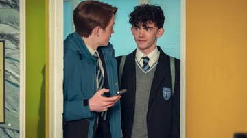 Estos son Charlie y Nic, los protagonistas de 'Heartstopper'.