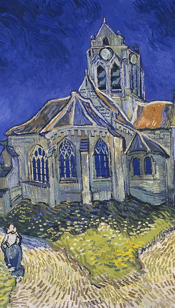 La Iglesia de Auvers. Vang Gogh