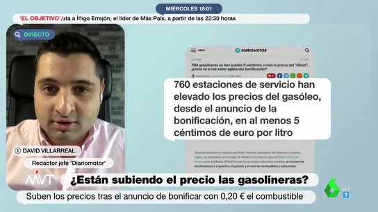 Más de 700 gasolineras habrían subido los precios: "Quieren anticiparse a los 5 céntimos que van a tener que abonar" Más de 700 gasolineras habrían subido los precios: "Quieren anticiparse a los 5 céntimos que van a tener que abonar"