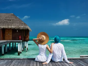 Una pareja en las Maldivas Una pareja en las Maldivas