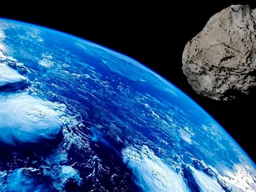 Ilustración de un asteroide Ilustración de un asteroide