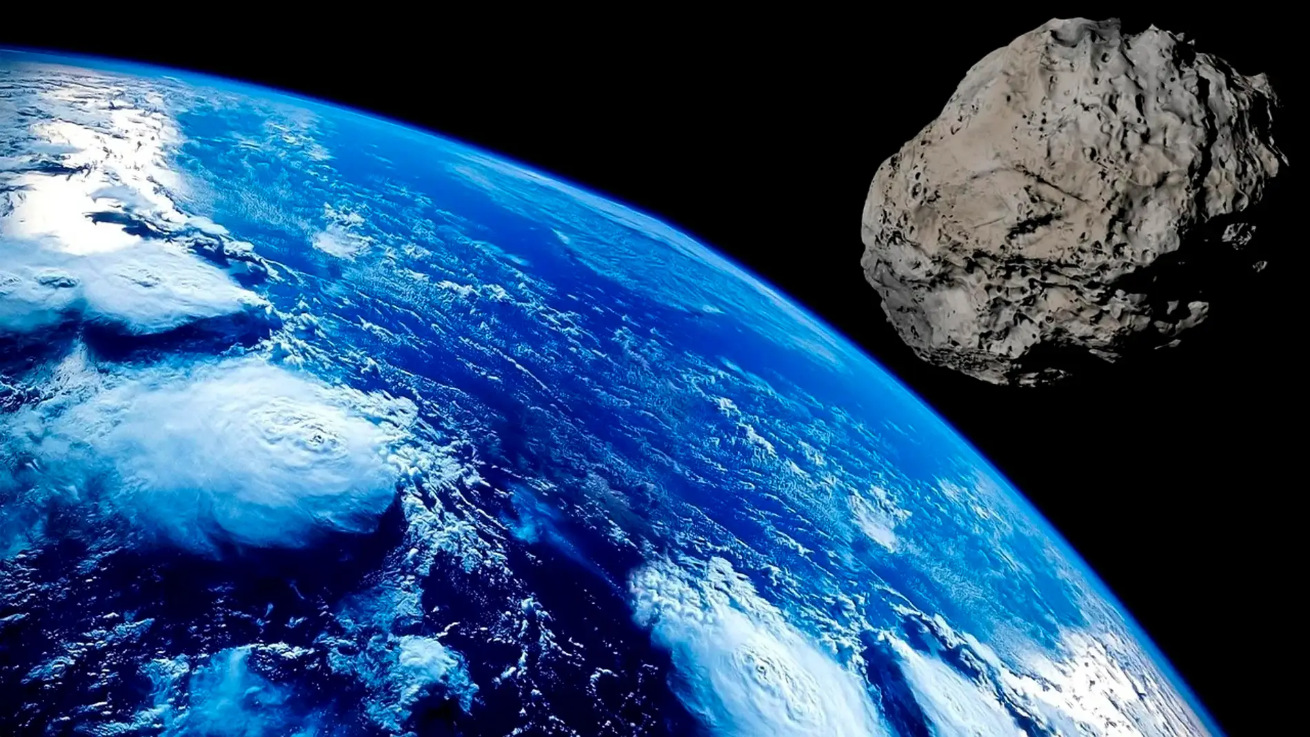 Ilustración de un asteroide