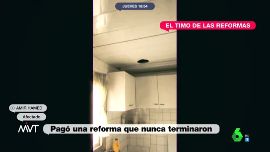 El devastador resultado de una reforma que nunca fue acabada: la estafa que costó 4.500 euros a Amir El devastador resultado de una reforma que nunca fue acabada: la estafa que costó 4.500 euros a Amir