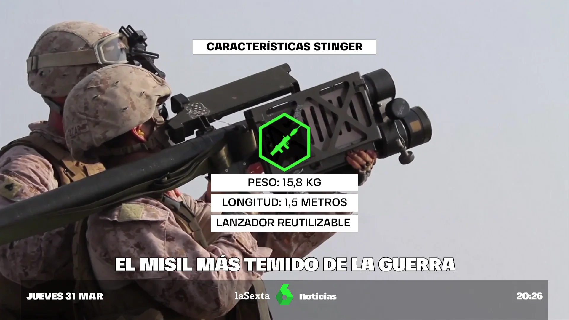 'Stinger', el temible misil antiaéreo que salva a Ucrania de los bombardeos rusos