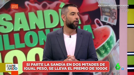 El susto de Dani Mateo al llamar a una espectadora en directo en la sandía millonaria: "Hostia, pensaba que era una niña" El susto de Dani Mateo al llamar a una espectadora en directo en la sandía millonaria: "Hostia, pensaba que era una niña"