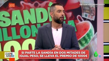 El susto de Dani Mateo al llamar a una espectadora en directo en la sandía millonaria: "Hostia, pensaba que era una niña"