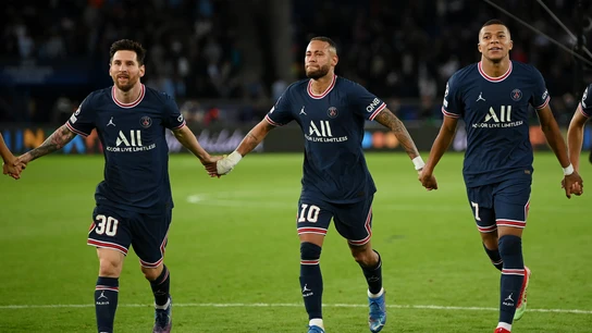 Messi, Neymar y Mbappé Messi, Neymar y Mbappé