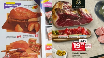 Un jamón de 1985 frente a uno de 2022.