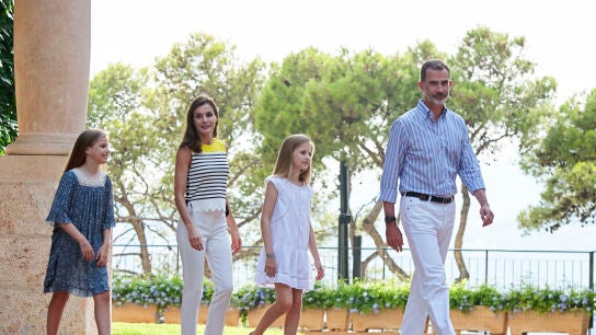 La Familia Real en una visita en el Palacio de Marivent. / Getty