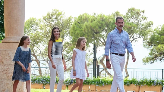 La Familia Real en una visita en el Palacio de Marivent. La Familia Real en una visita en el Palacio de Marivent. / Getty