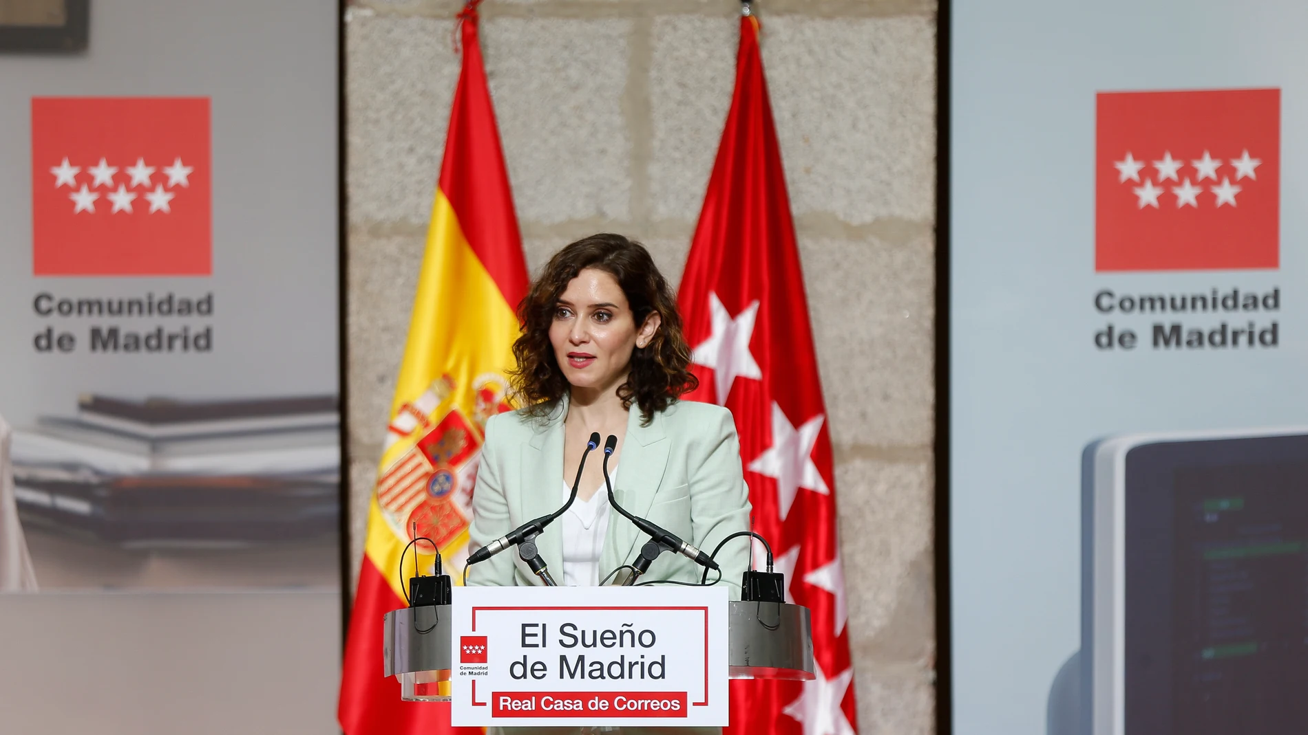 La presidenta de la Comunidad de Madrid, Isabel Díaz Ayuso, durante un acto