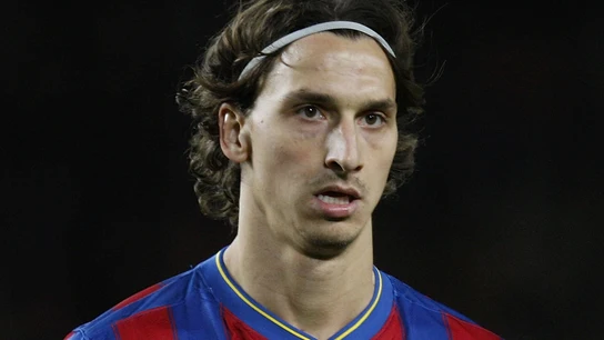 Zlatan Ibrahimovic, con el Barça Zlatan Ibrahimovic, con el Barça