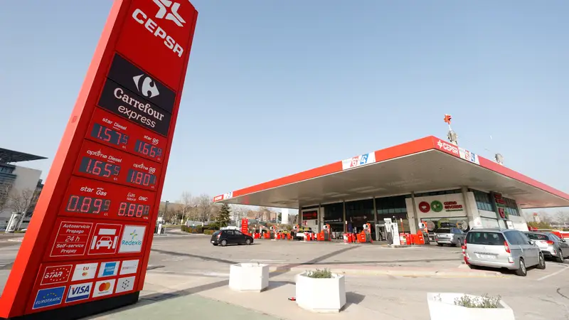 Una gasolinera de Madrid, en una imagen de archivo
