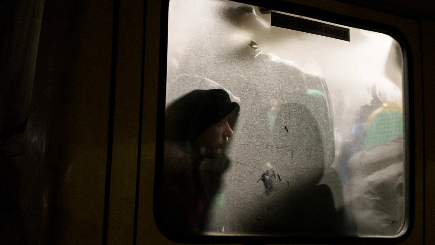 Un grupo de refugiados ucranianos se marcha en tren de Zaporiyia Un grupo de refugiados ucranianos se marcha en tren de Zaporiyia