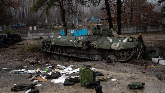 Restos del paso de las tropas rusas por Kiev Restos del paso de las tropas rusas por Kiev