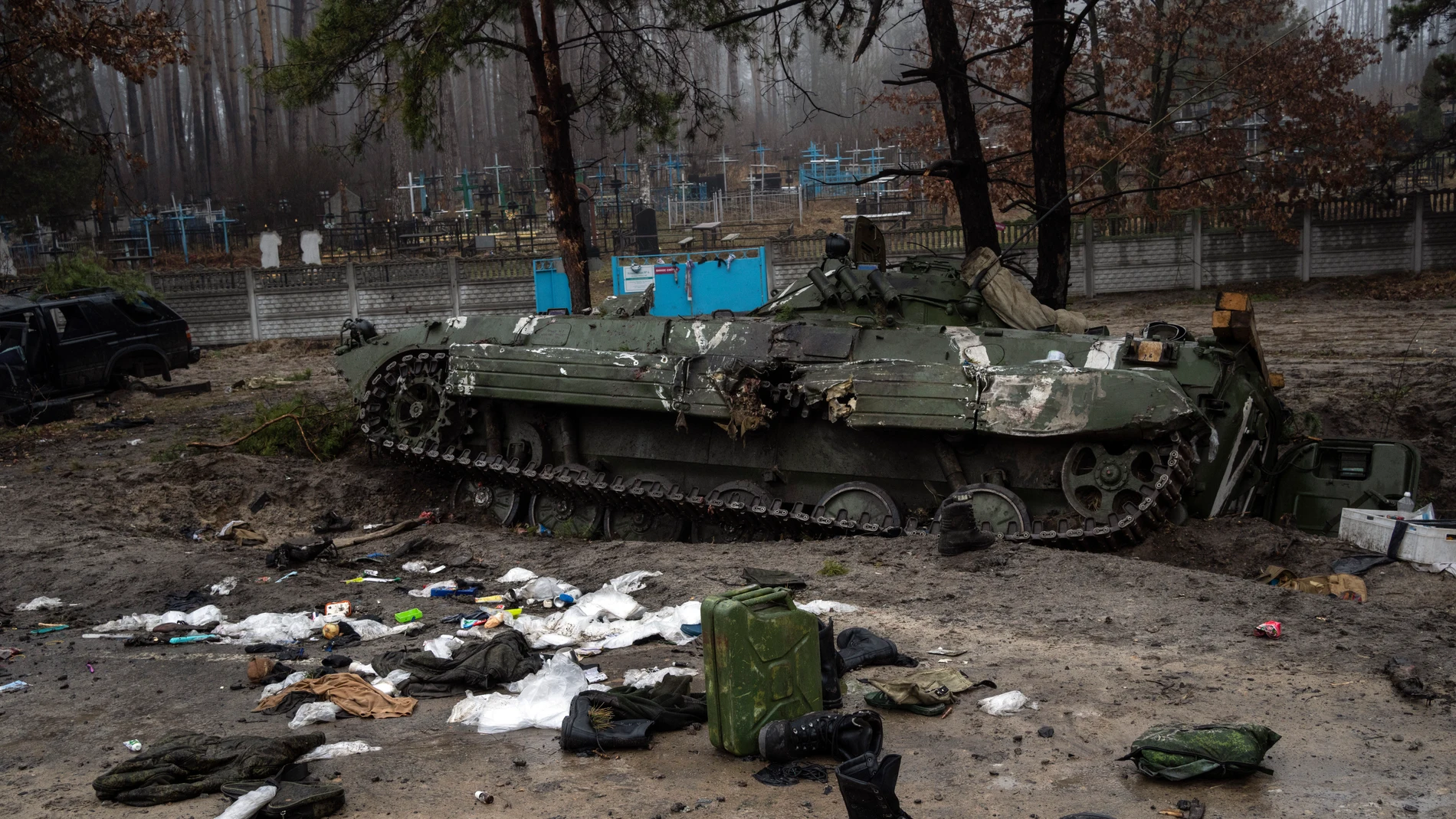 Restos del paso de las tropas rusas por Kiev