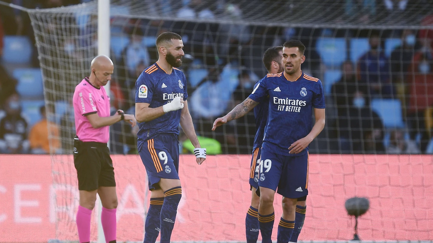 Benzema celebra un gol con el Real Madrid Benzema celebra un gol con el Real Madrid