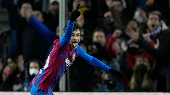 Pedri celebra un gol con el Barça Pedri celebra un gol con el Barça