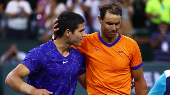 Carlos Alcaraz, con Rafa Nadal Carlos Alcaraz, con Rafa Nadal