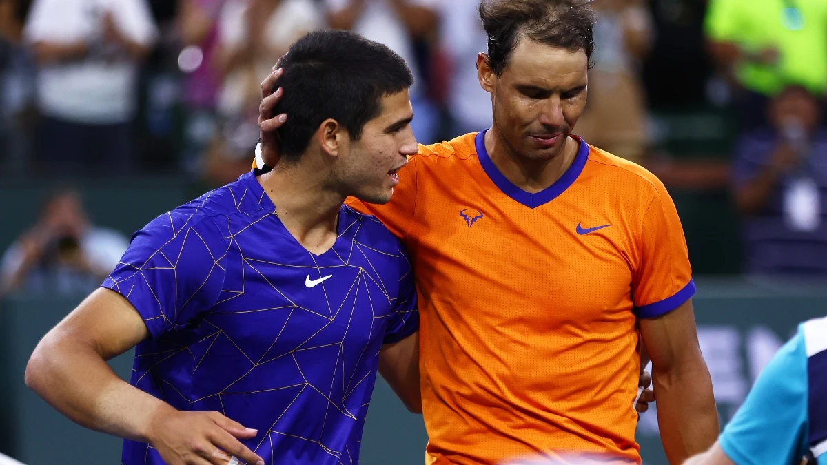 Carlos Alcaraz, con Rafa Nadal