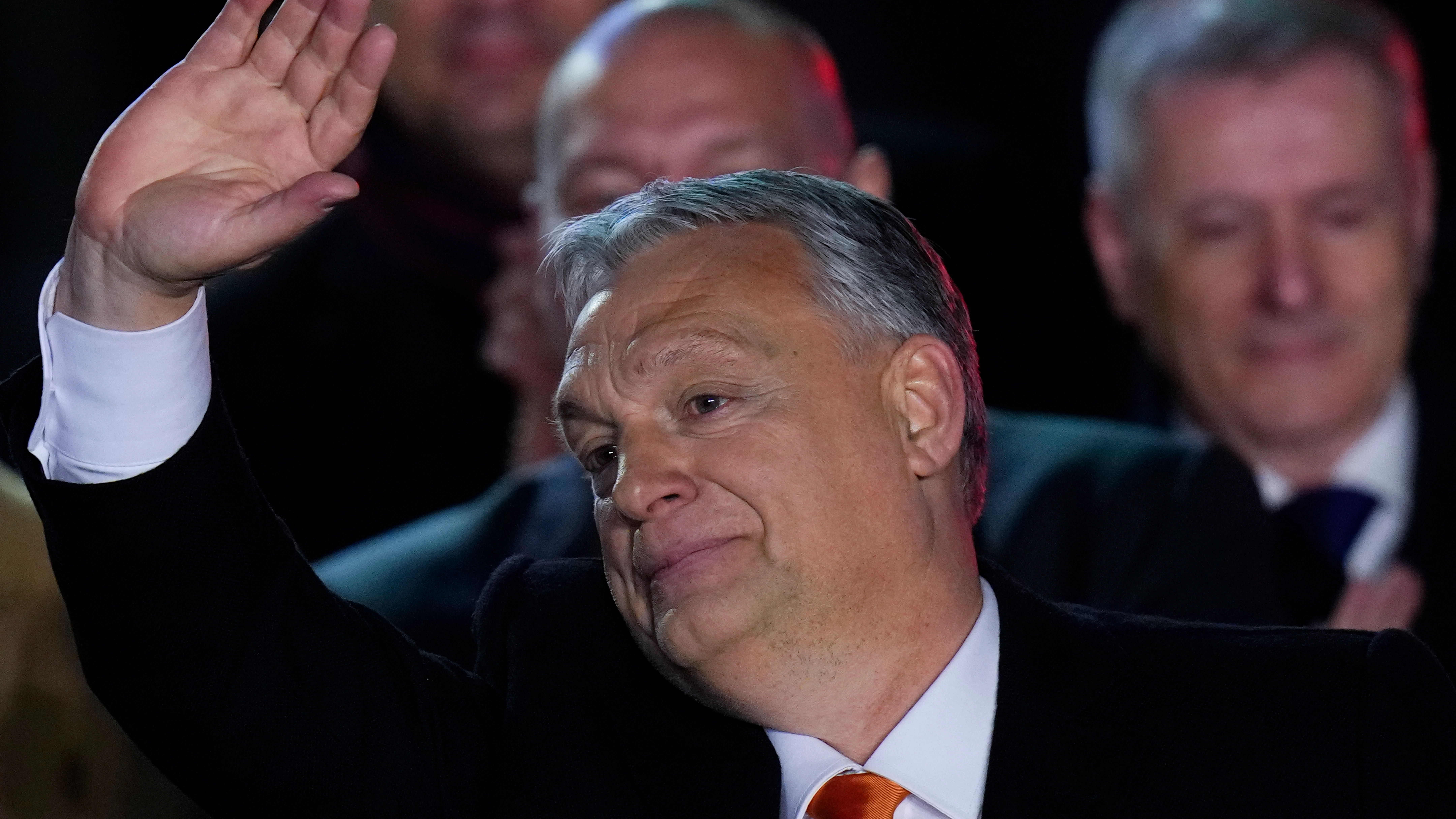 El primer ministro de Hungría, Viktor Orbán, celebra su victoria en las elecciones